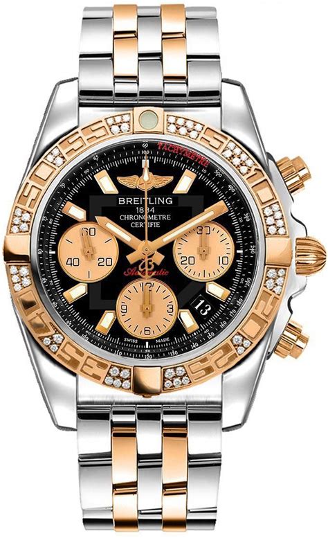 breitling chronomat 41 diamond bezel|Breitling watch with diamond bezel.